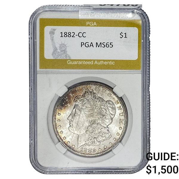 1882-CC Morgan Silver Dollar PGA MS65