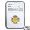 Image 1 : 1883 $2.50 Gold Quarter Eagle NGC AU58