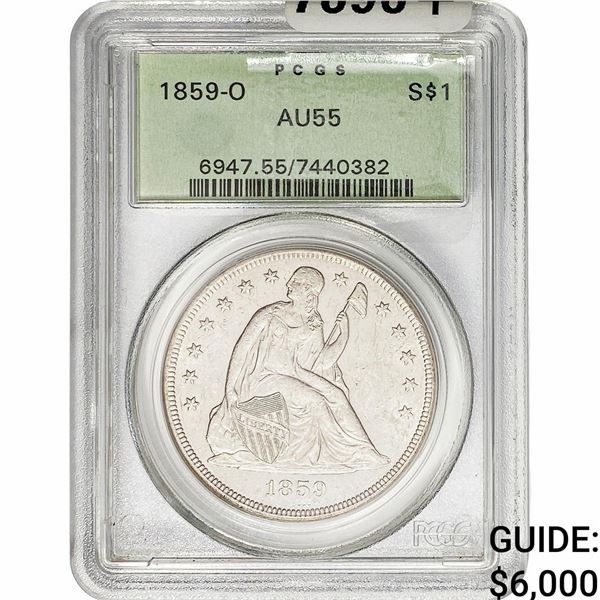1859-O Seated Liberty Dollar PCGS AU55