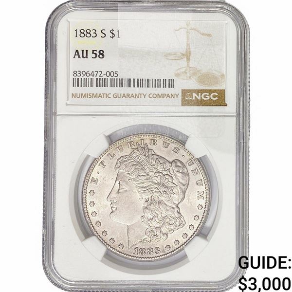 1883-S Morgan Silver Dollar NGC Au58