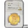 Image 1 : 1927 $20 Gold Double Eagle NGC MS64