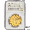 Image 1 : 1861 $20 Gold Double Eagle NGC AU53 Granite Lady Hoard