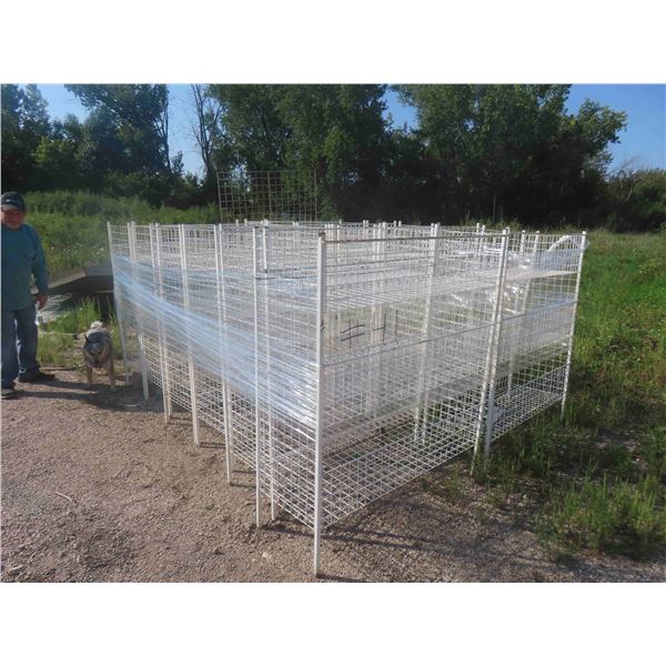 (12) 3-Tier Mesh Store Bins 56'' H x 48'' W x 18'' D