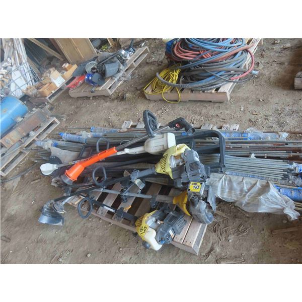 Hydraulic Rods & Weed Trimmers : (2) Gas, (1) Battery, (1) 