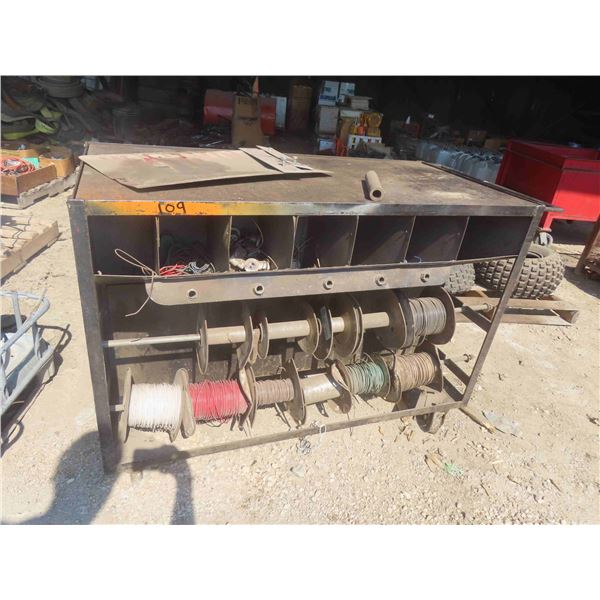 Portable Parts Bin / Wire Holding Cart 35'' x 48'' x 25'' 