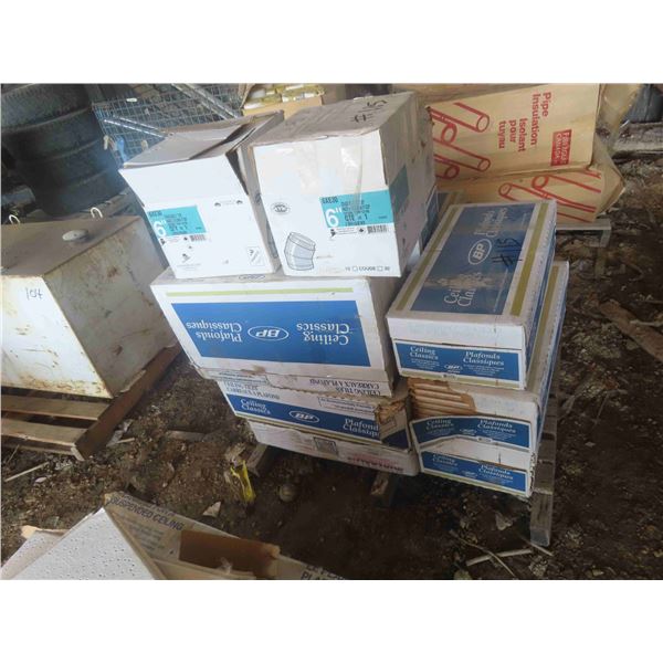 New Old Stock Insulated 6'' Elbows & Ceiling Tiles (Various