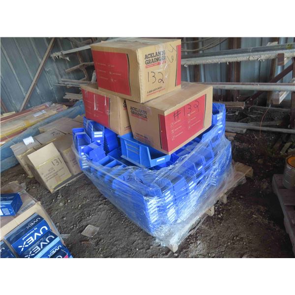 Pallet Lot of Storage/PartsBins, Various Sizes. 