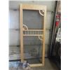 Image 1 : Wood Framed Screen Door with Detail 32'' x 81'' 