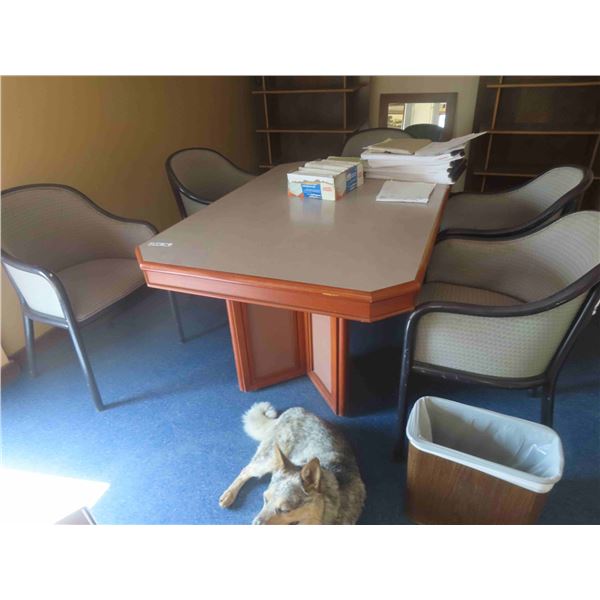 Board Table 30'' x 40'' x 60'' with 5 Chairs 