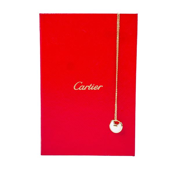 18KYG Cartier â€œAmulette de Cartierâ€ Diamond & Mother-of-Pearl Pendant 