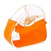 Image 3 : Hermes Lindy Beach Tote PM with Pouch & Box â€“ Orange Canvas & Ivory Trim