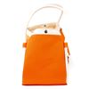 Image 4 : Hermes Lindy Beach Tote PM with Pouch & Box â€“ Orange Canvas & Ivory Trim