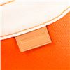 Image 6 : Hermes Lindy Beach Tote PM with Pouch & Box â€“ Orange Canvas & Ivory Trim