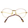 Image 5 : Cartier Paris 55â–¡18 Optical Frame â€¢ Gold-Plated Aviator / Brown Temple Tips