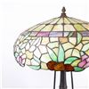 Image 7 : Vintage floral leaded lamp on original base