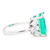 Image 3 : 18KWG 5.70ct Colombian F1 Emerald 1.23ctw Natural Diamond Ring, Size 7 with Jewelers Guild Report