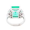 Image 4 : 18KWG 5.70ct Colombian F1 Emerald 1.23ctw Natural Diamond Ring, Size 7 with Jewelers Guild Report