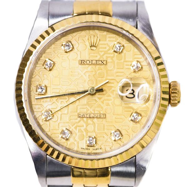 Rolex Date-Just Ref. 16233 w/ Diamond Jubilee Dial in 2 Tone 36mm