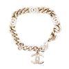 Image 2 : Chanel CC Chain Bracelet â€“ White Enamel & Silver-Tone, B22S