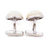 Image 3 : Sterling Silver Tasaki Mabe-Pearl Dress-Set (Cufflinks & Tie Tack)