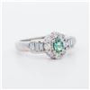 Image 2 : Pt900 0.25ct Alexandrite & 0.51ctw Diamond Ring, Size 5.5