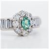Image 5 : Pt900 0.25ct Alexandrite & 0.51ctw Diamond Ring, Size 5.5