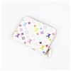 Image 4 : Louis Vuitton Multicolore Compact Wallet â€“ White Canvas / Pink Interior
