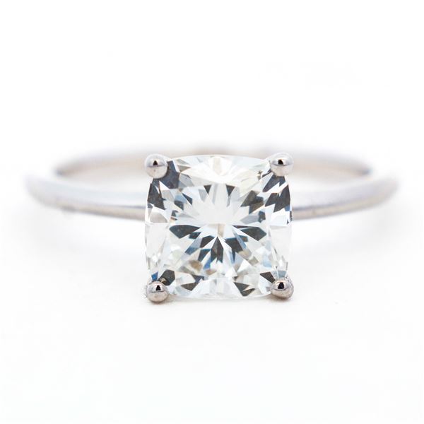 14KWG 2.00ct Square Cushion Brilliant Cut Lab Diamond Solitaire, 7