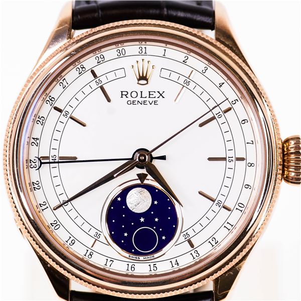 Rolex Cellini Moonphase 50535 in 18k Rose Gold 39mm, 2024 Box & Papers