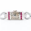 Image 2 : Vintage ladies Movado 14k diamond and ruby watch