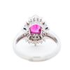 Image 4 : GIA Platinum Purplish Red 1.44ct Ruby & 0.62ct Diamond Ring, Size 7.5
