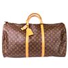 Image 1 : Louis Vuitton Monogram Keepall 55 â€“ Canvas Travel Bag with Vachetta Leather Trim