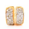 Image 1 : 18KYG Natural Pave-Diamond Huggie Hoops