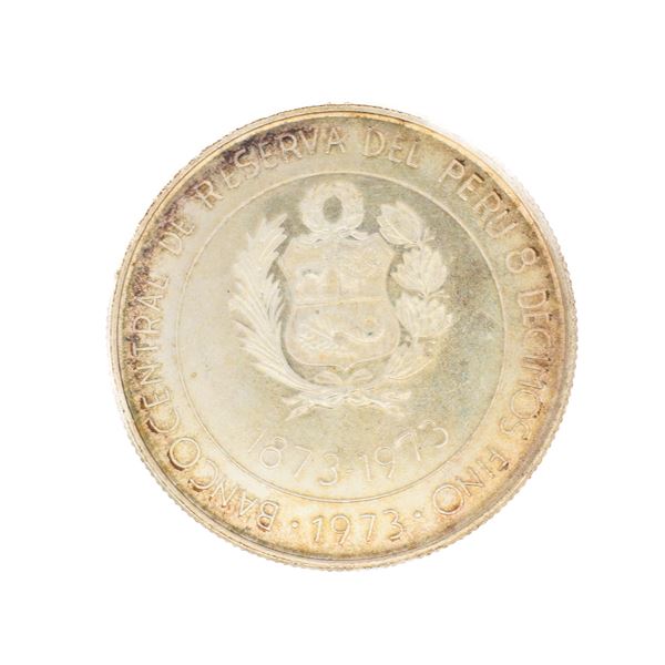 Peruâ€“Japan Centennial 100 Soles de Oro Silver Coin â€” 1973, 2