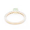 Image 4 : 14KYG Mint Green Garnet & Diamond Solitaire RIng, Size 7
