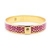 Image 2 : Loewe / Coach Logo Bangle Set â€“ Gold Tone with Enamel
