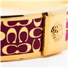 Image 3 : Loewe / Coach Logo Bangle Set â€“ Gold Tone with Enamel