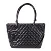 Image 2 : Chanel 9-Series Cambon Tote w/ Authenticity Card â€“ Black Quilted Leather with CC