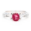 Image 1 : GIA No Heat 1.14ct Ruby & 0.38ctw Diamond Ring, sz 6