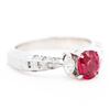 Image 2 : GIA No Heat 1.14ct Ruby & 0.38ctw Diamond Ring, sz 6