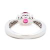 Image 4 : GIA No Heat 1.14ct Ruby & 0.38ctw Diamond Ring, sz 6