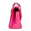 Image 4 : Chanel 22-Series Pushlock Flap Shoulder Bag with Auth. Card â€“ Pink Suede & Leath