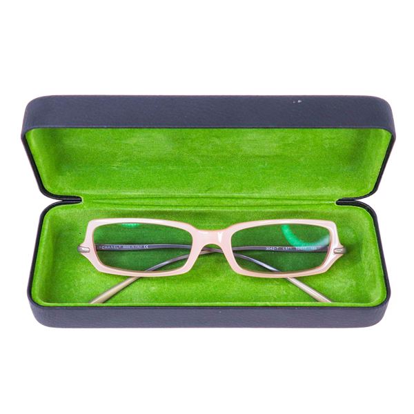 CHANEL 2000s Y2k 3042-T Pink Acetate / Gunmetal Temples Sunglasses