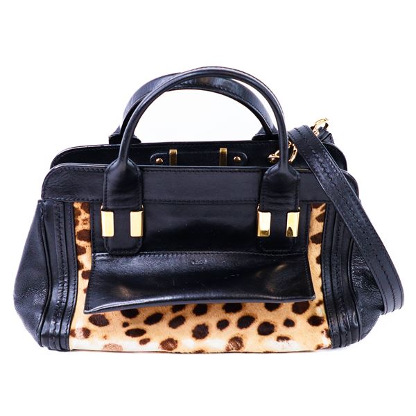 Chloe Alice 2-Way Mini Leather Handbag with Strap