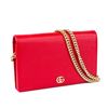 Image 3 : Gucci Double G Chain Wallet Leather Red â€“ with Box & Dust Bag