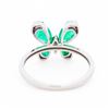 Image 4 : 14KYG 1.10ctw Emerald and Diamond Butterfly Ring, Size 7.25