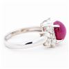 Image 3 : Platinum 2.52ct Star Ruby & 0.50ct Natural Diamond Pinky Ring, 3.5