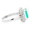 Image 3 : Platinum 2.05ct Emerald & 0.40ctw Diamond Ring, sz 6.5