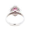 Image 4 : Platinum 1.17ct Ruby & 0.50ctw Natural Diamond Ring, Size 6