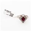 Image 5 : Platinum 1.17ct Ruby & 0.50ctw Natural Diamond Ring, Size 6